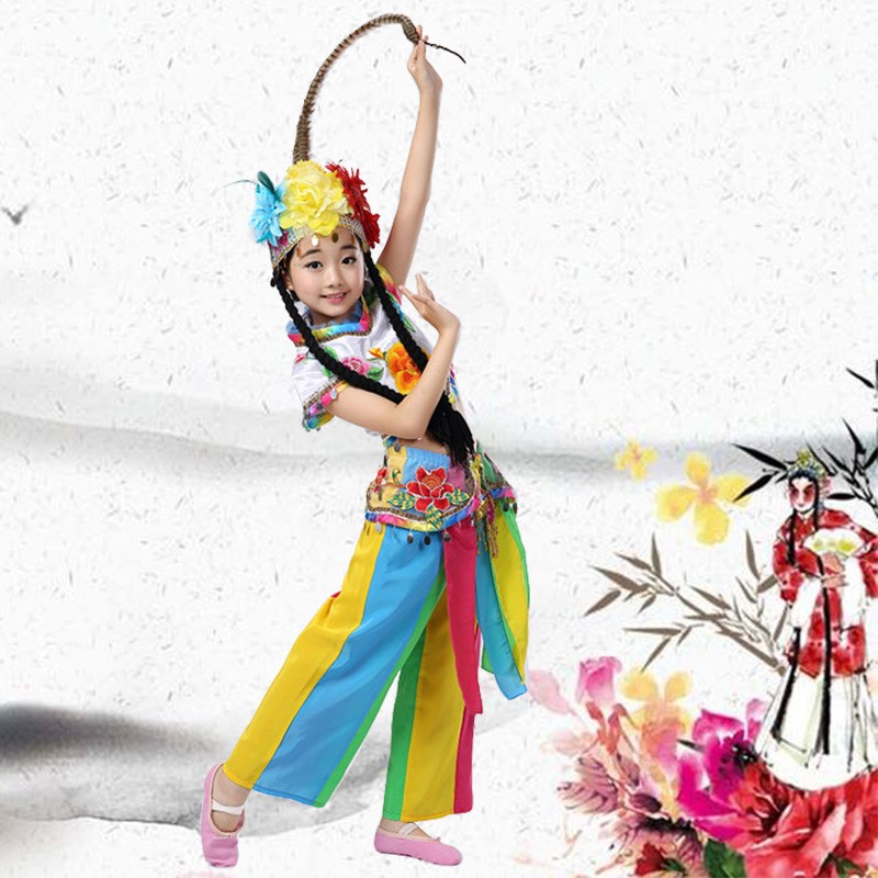儿童俏花旦演出服小花旦戏曲舞蹈服幼儿民族京剧表演服装女花木兰