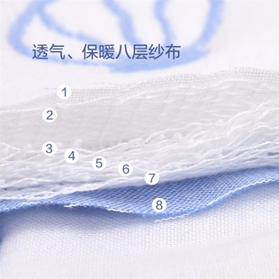 小儿郎八层纱布分腿纯棉婴儿睡袋春夏宝宝睡袋儿童防踢被空调房用