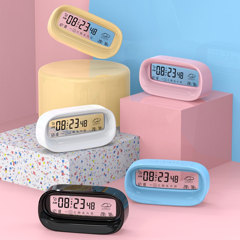 闹钟学生专用起床神器智能电子时钟儿童强力叫醒倒计时温湿度