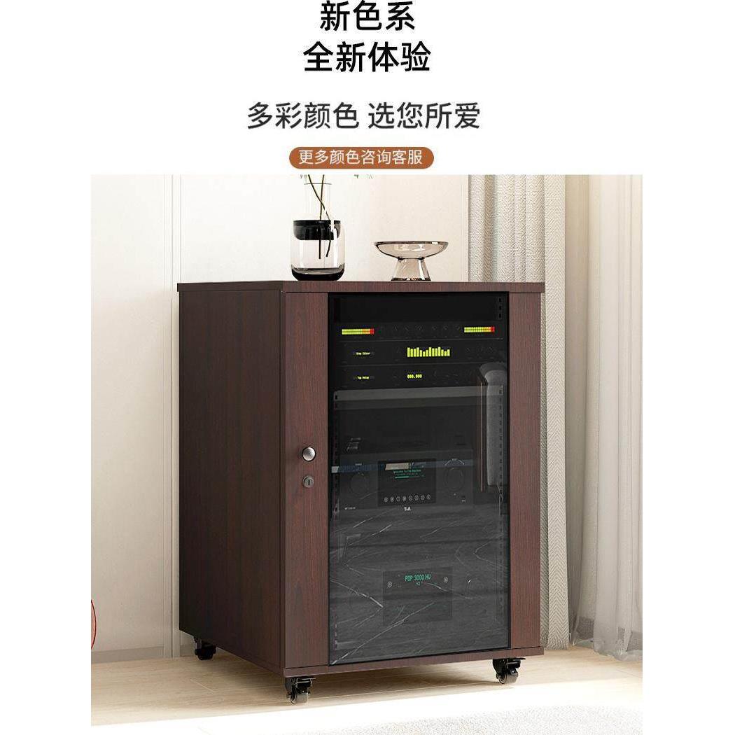 影院视听功放机柜音响设备器材CD功放机架移动木质影音柜子