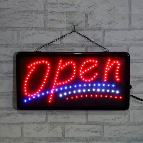 Led霓虹灯电商高档发光字母opensign广告牌标志装饰灯19*10