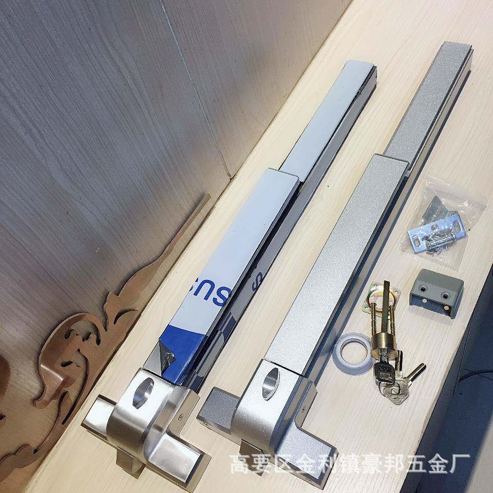 得辰甲级铁烤漆逃生锁下压式单点平推防火锁防火门推杆锁