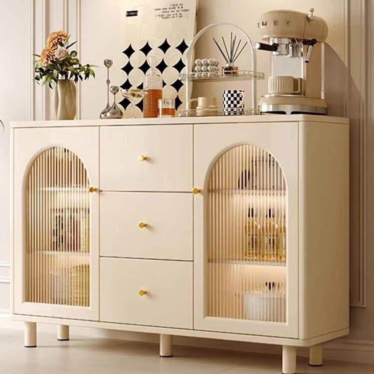奶油风餐边柜储物柜靠墙一体茶水柜厨房橱柜家用碗柜客厅置物柜子,节庆用品/礼品,新娘配件,淘宝优惠券,粉丝福利购,淘宝优惠卷