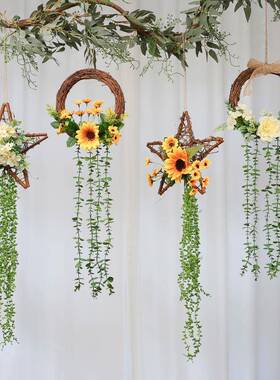 厅墙装饰品花环挂件门饰ewq10039墙壁幼面儿园创客墙上卧室意布置