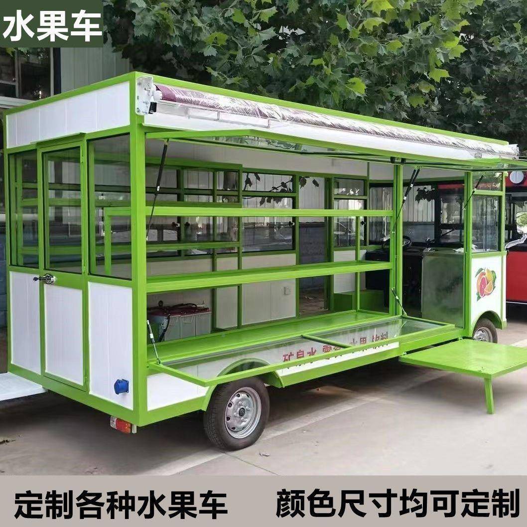 商移用流能动熟服装车水果摆摊餐车动PAN小吃食多功车推车售货车