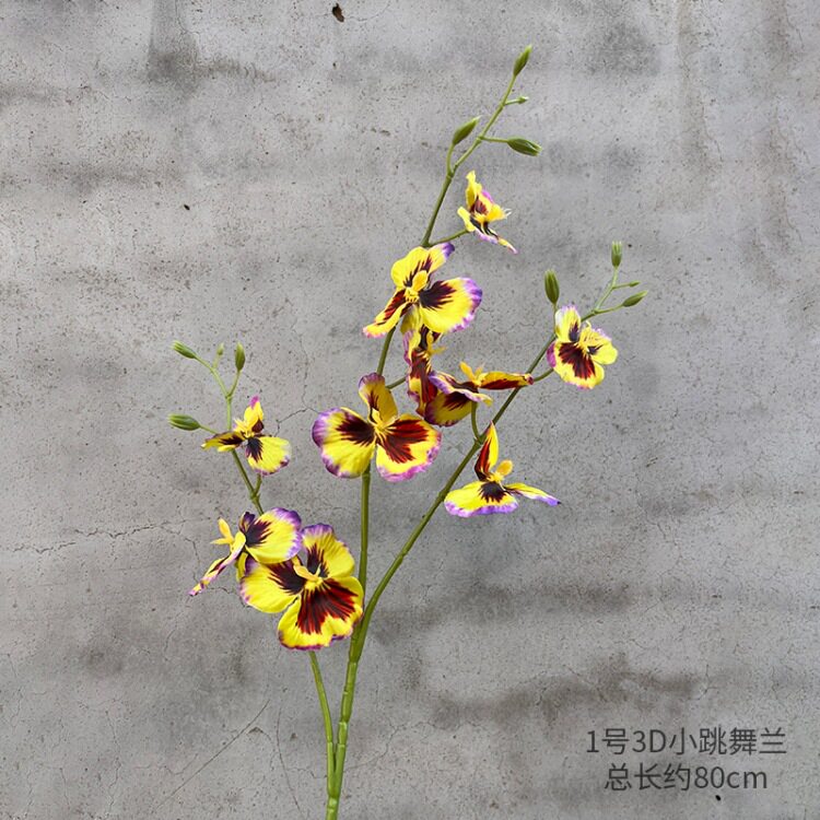 欧式跳舞兰花摆件花艺插花假花干花家居客厅餐桌装饰摆设