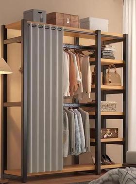 加落地家用衣柜简一VZU体易衣架卧室收衣粗帽间架纳子