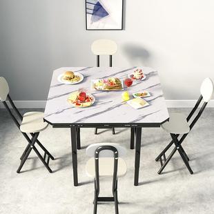 4档升降叠餐桌折型小饭桌摆桌子便携小户家用57方桌多功能大摊圆