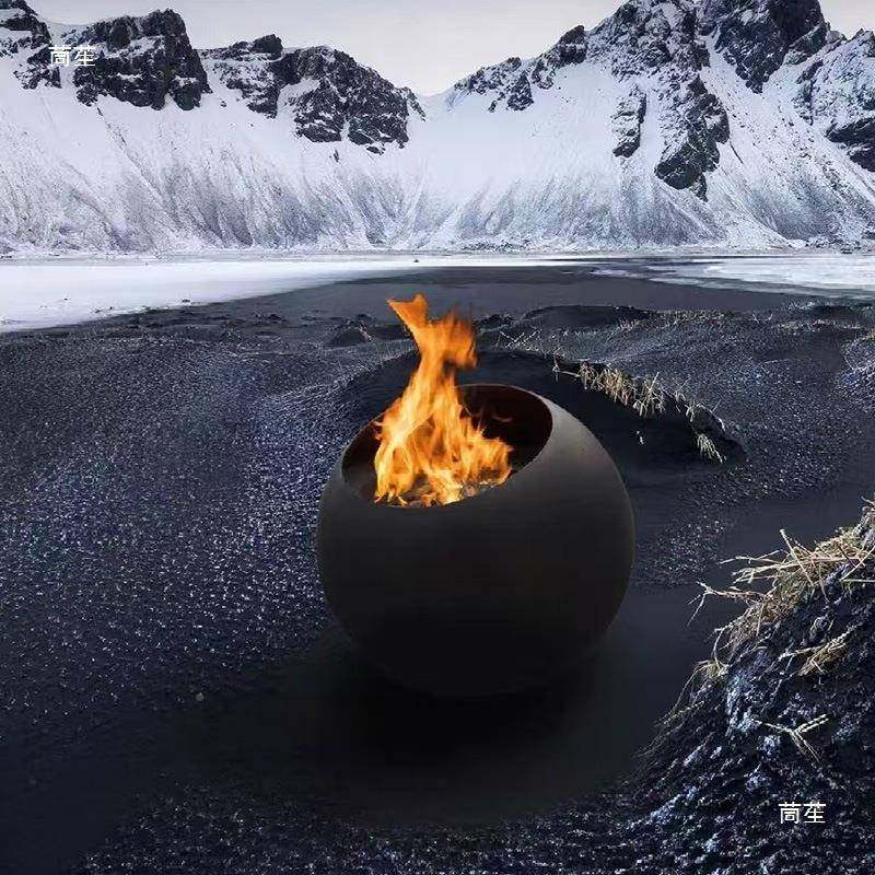 户饰外圆球形真CUX火壁炉燃木柴烤火炉庭台阳台露取暖装院造景酒,鲜花速递/花卉仿真/绿植园艺,其它园艺用品,淘宝优惠券,粉丝福利购,淘宝优惠卷