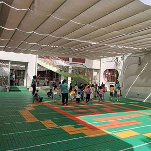 儿户外操场自动遮阳873蓬景区乐场手拉遮园阳波幼浪天幕泳池游遮