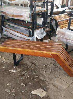 菠萝绿格户闲座jd32椅广场休公园椅外景区商场地景观长椅实木坐凳