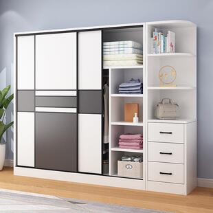 PNJ包装衣柜推拉门济家用卧室经性出安租房收纳成人物大凉储压