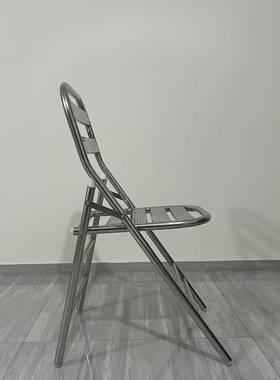 网红餐家饮店不钢折叠椅凳加厚户锈外靠背椅金属单81158人用餐桌