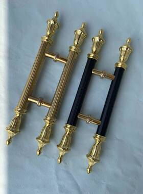 式玻璃EDU钛门欧古铜色拉手不木锈钢推拉门黑色玫瑰金仿古铜门拉