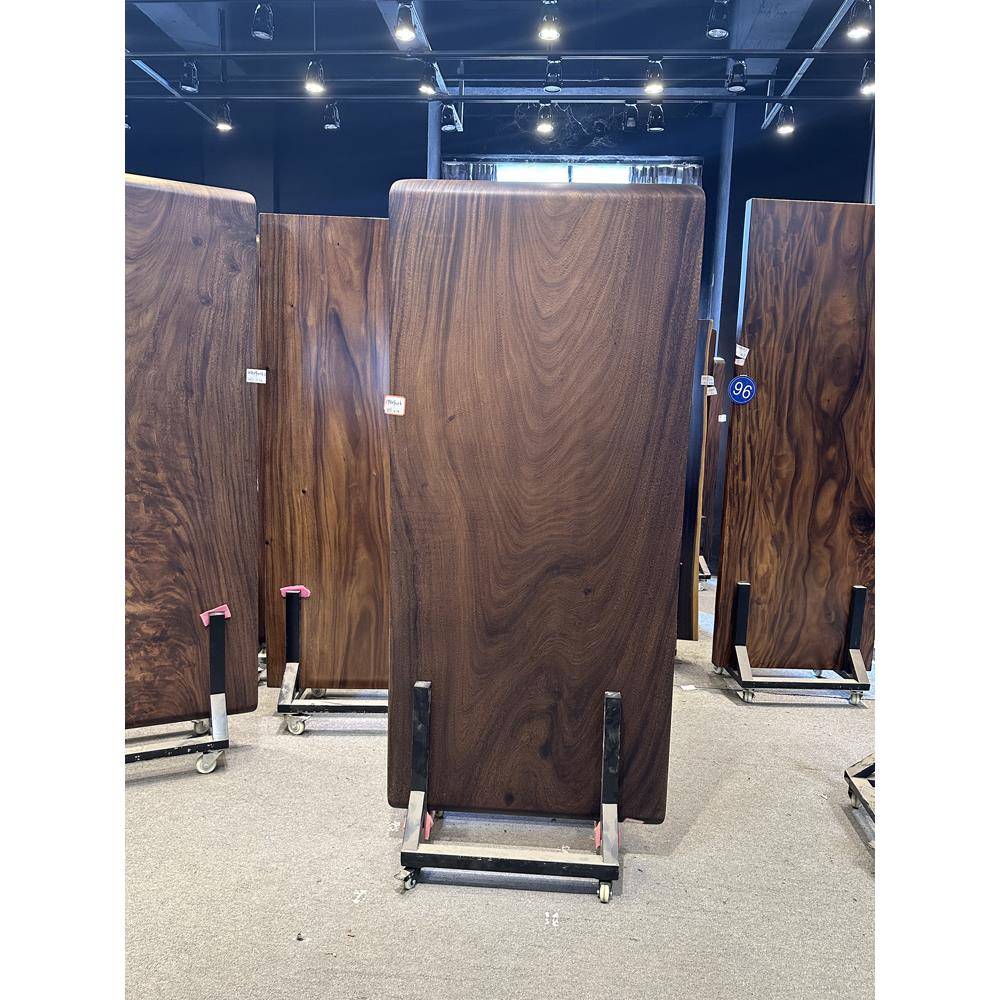 cs角北实美黑胡桃木大板转茶桌餐桌定制电脑034桌书桌台面桌板木