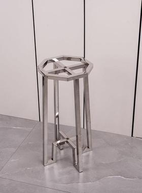 轻花奢不钢架现代简约置ISM物架客厅落地式绿萝架多层省空锈花间