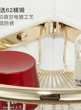 全铜卫12690间三物角篮生浴室置墙上架免打孔淋浴房厕所网篮收纳