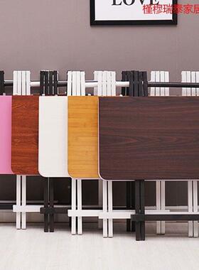 方工7小厂可折叠四方桌子正方DDP形吃饭家用桌8080餐桌2人饭桌0摆