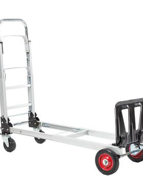 ALJK物流推车便携式手拉车折叠伸缩推车手铝小合金平车板搬运车