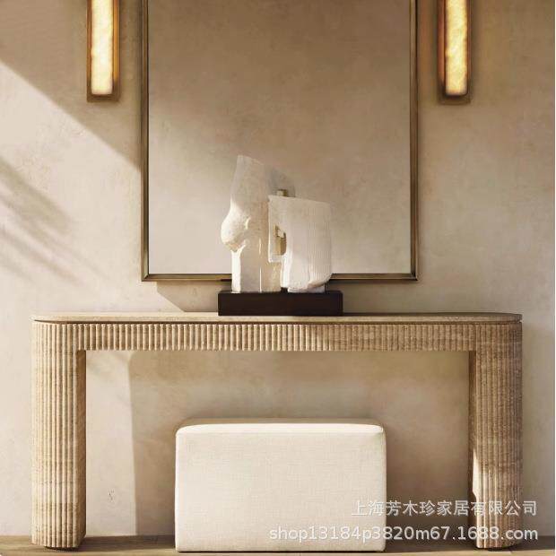 供木式乡美村复古实入户玄关XG-0090现代门厅玄关桌美国RH家用桌
