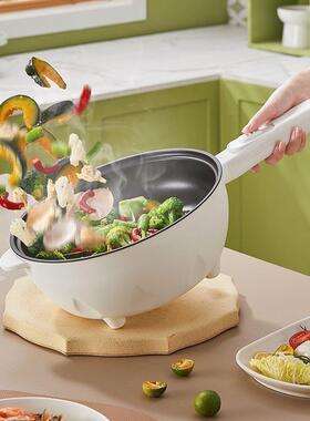 率电炒锅炒锅一XVQ体式炒菜锅电大煮功多功能家用火电锅蒸煮