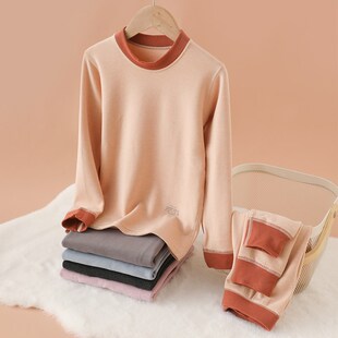 德绒男女童保暖内衣套装打底贴身自发热儿童秋衣秋裤睡衣冬季套服