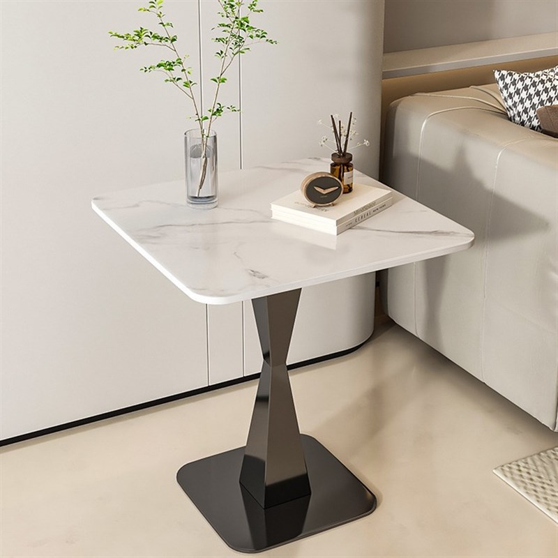 简约惟色意式岩板沙发边几可移动小茶桌客厅角几卧室方形床边桌子