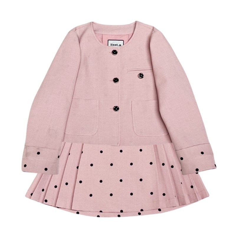 小童木 甜美可爱女童套装春季新款洋气女大童西装外套短裙直筒裤,童装/婴儿装/亲子装,套装,淘宝优惠券,粉丝福利购,淘宝优惠卷