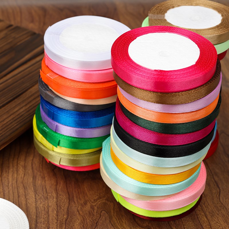 1cm丝带彩带1厘米缎带儿童编发细带子礼物布料扎带蛋糕包装礼品带