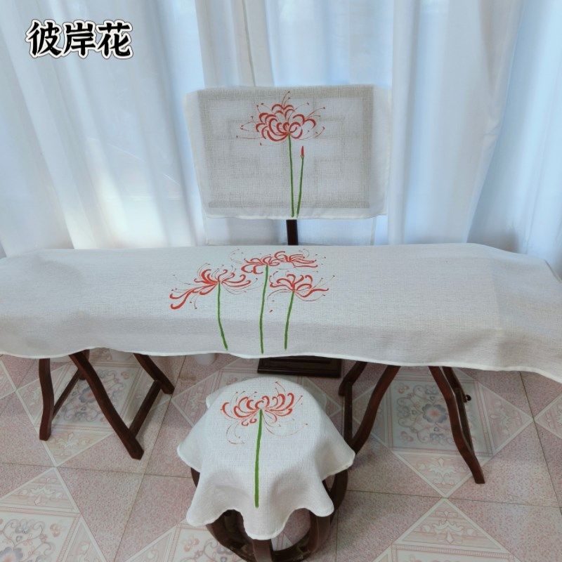 手绘古风古筝罩素雅古典古筝盖布防尘罩163通用古筝盖布古琴盖布