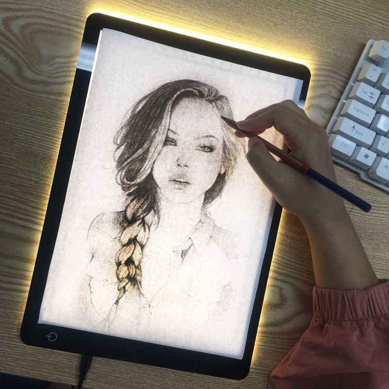 A4拷贝台LED临摹板专业级手绘画画神器护眼发光板描图透写台拓台