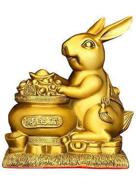 铜兔子摆件十二生肖兔家居客厅办公室装饰工艺品礼品生肖兔摆件