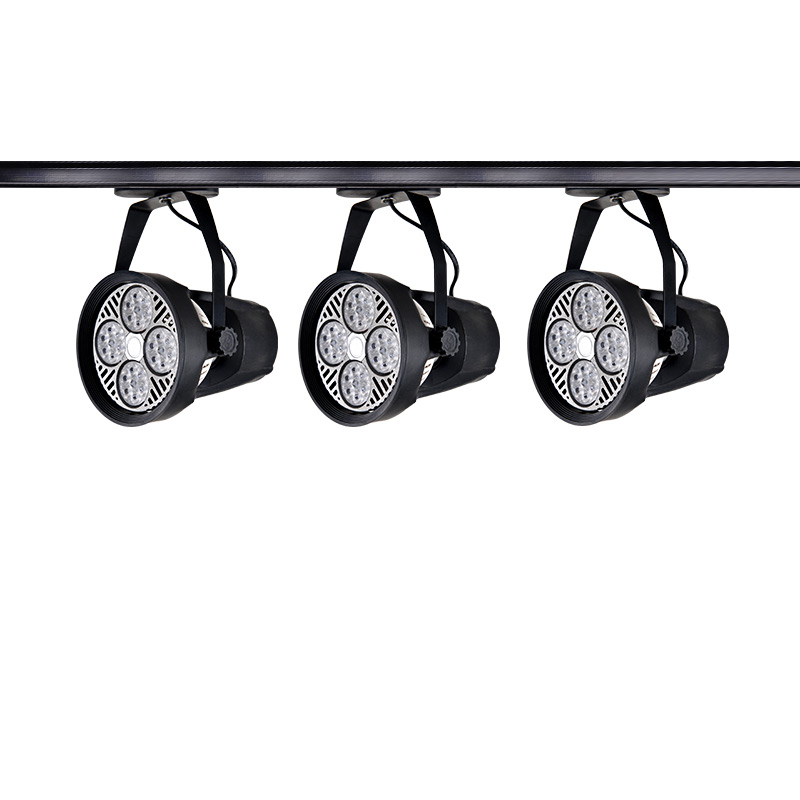 轨道灯射灯led天花灯店铺商用服装店导轨式超亮明装COB聚光滑道灯