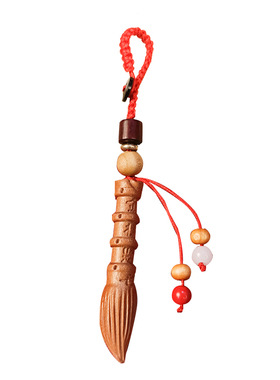 桃木文昌笔文昌塔钥匙扣挂件随身挂书包木制金榜题名小挂饰吊坠