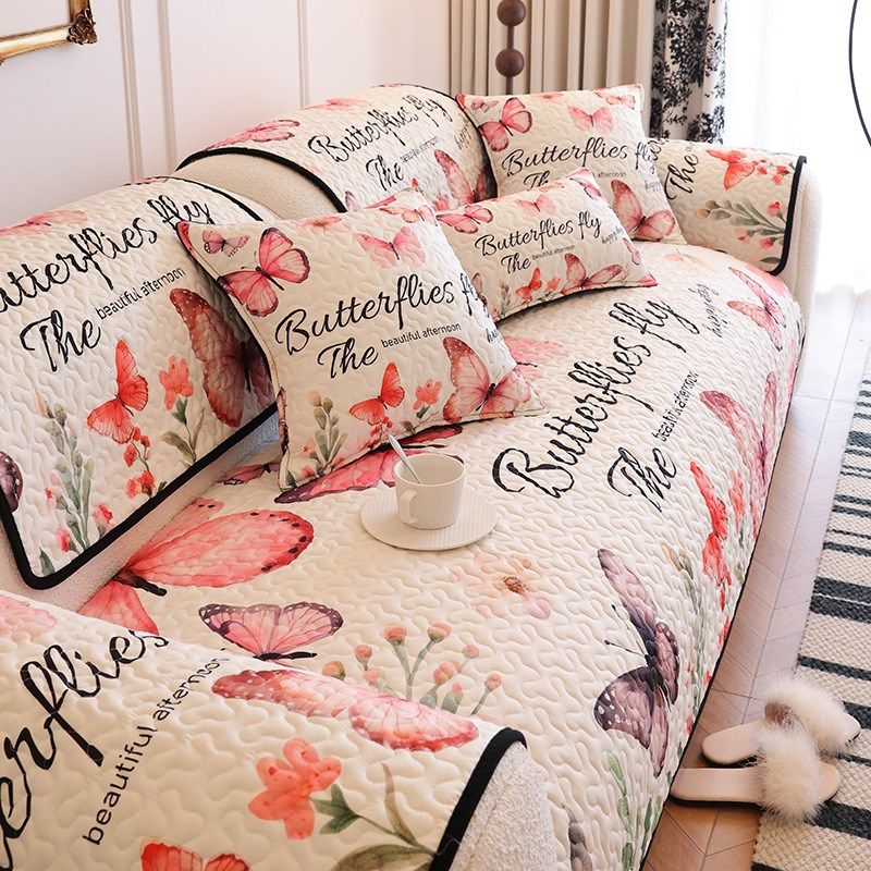 枕西湖2025新款沙发垫四季通用布艺防滑坐垫秋冬田园风盖布巾套罩,居家布艺,沙发垫,淘宝优惠券,粉丝福利购,淘宝优惠卷