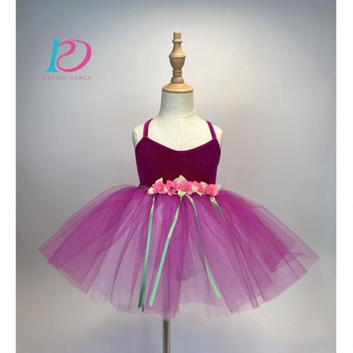 新款六一儿童幼儿舞台演出服舞蹈服纱裙可爱蓬蓬裙芮其儿