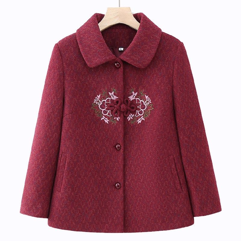 老年秋冬装女装加绒外套70岁80妈妈装老太太唐装奶奶春秋毛呢上衣,女装/女士精品,中老年女装,淘宝优惠券,粉丝福利购,淘宝优惠卷