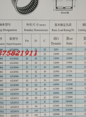精良无内圈 双列滚针轴承 RNA6919  尺寸内径110*外径130*高度63