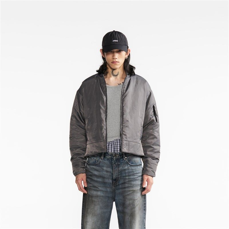 PMW 宽松短款夹克罗纹下摆袖口贴袋立领夹克外套男,男装,夹克,淘宝优惠券,粉丝福利购,淘宝优惠卷
