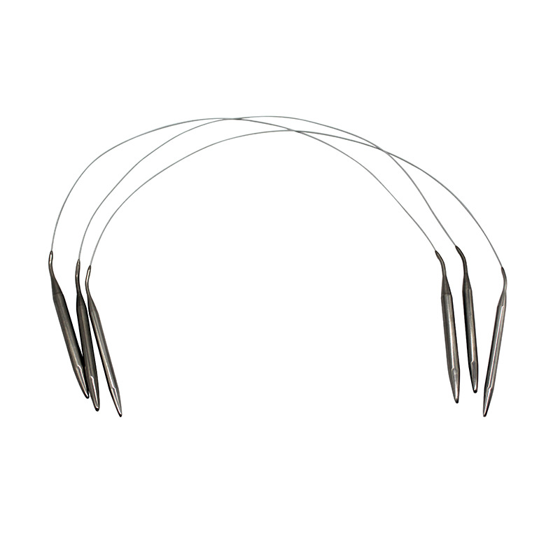 不锈钢环形针43 65 80cm 100 120厘米毛衣毛线针长短编织工具套装