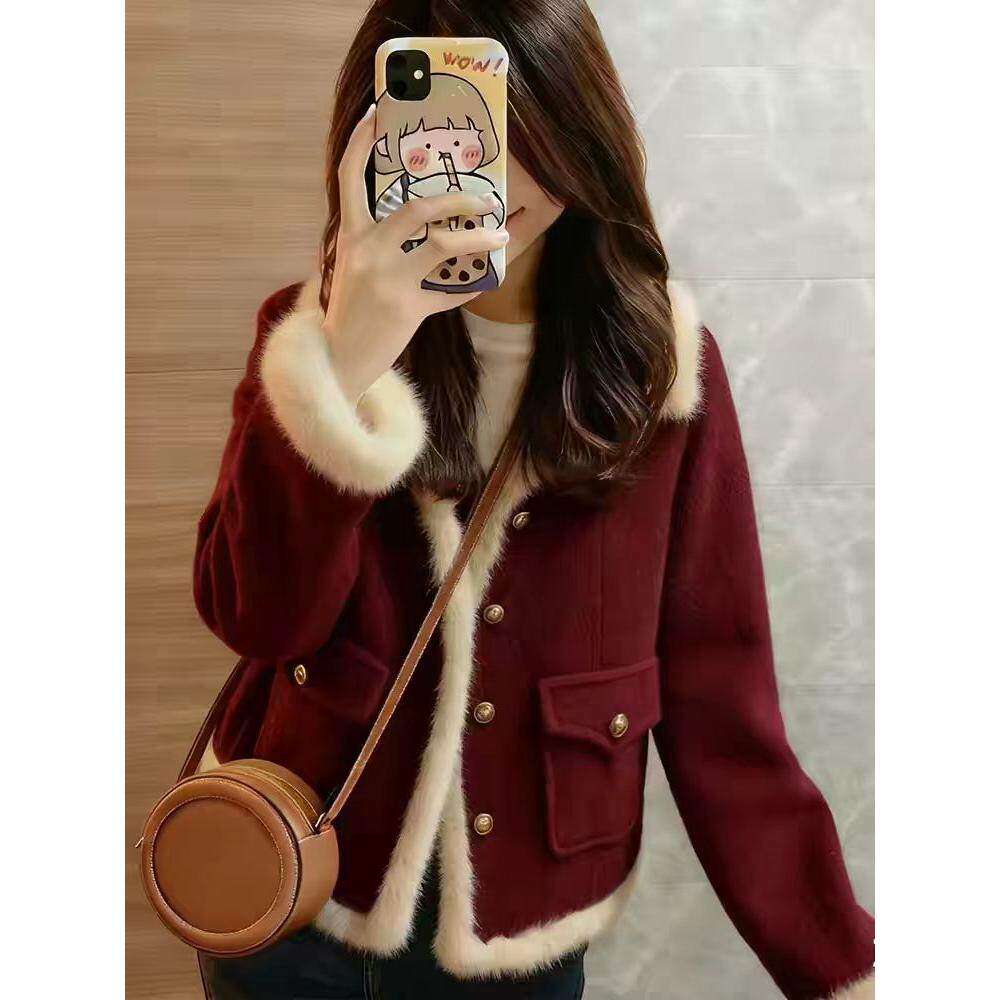 高级感巨好看小香风毛呢外套女2026冬季新款今年流行爆款短款大衣