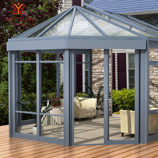 阳光房阳台花园别墅花房铝合金玻璃房屋顶楼断桥铝阳光房 遮阳