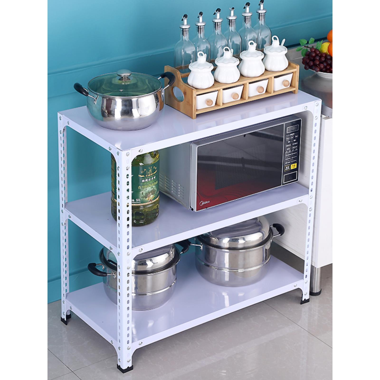 角钢货架小架2三层储花架自由组合家RIV层用超市仓库储货物置藏物