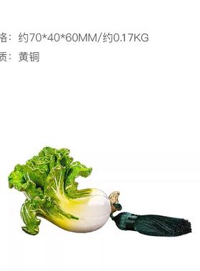 朱仁 手握百财家居饰品桌面手握百财炳装学饰品白菜玄小摆件手把