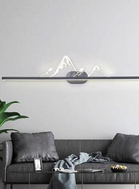 新款简约客厅沙背室景墙长卧条发壁灯极250331简床头装饰灯房间横