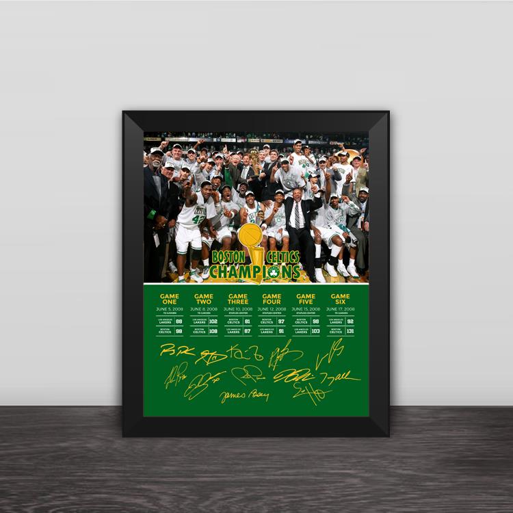 20凯8年尔特人ADN木签名全家福实相框照片墙桌摆挂件加内特皮尔0