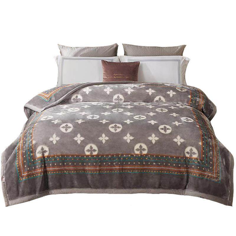 9斤毛毯被子秋冬季用加厚双人盖云毯绒双层珊保18092516铺床垫拉