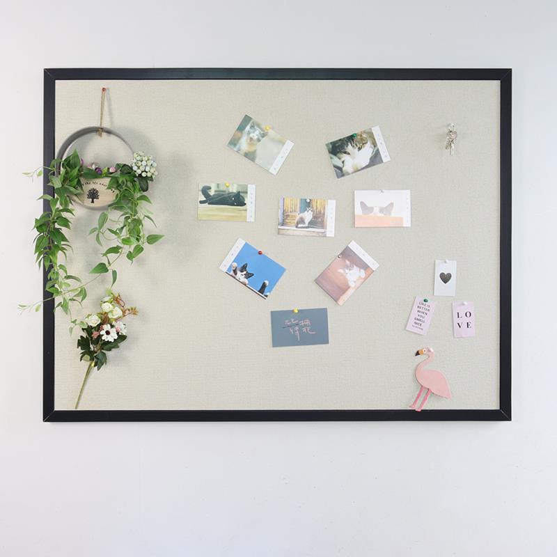 珍腾黑色软木照片墙留言展板毛毡墙宣传墙贴挂式家用图钉板幼儿园