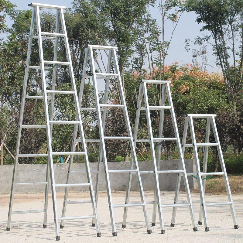 梯子家用厚人字UMK梯包邮铁管加动室折叠梯工程梯2米3米内移楼梯