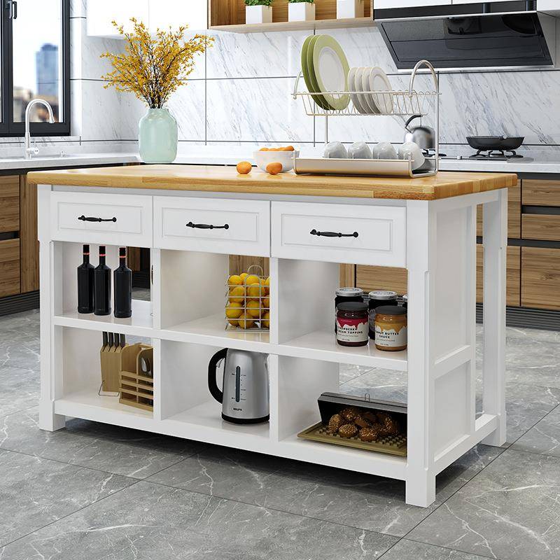 厨房岛台90127料理台单独操作台烘焙桌厅隔水木吧台实吧台餐桌家